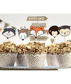Woodland cupcake sæt
