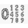 Zebra talballoner, 86 cm